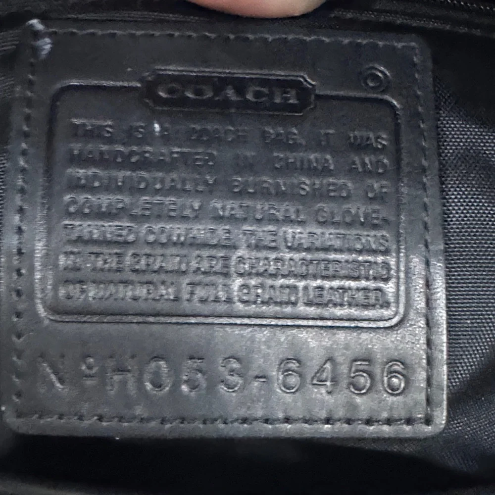 2005 Coach Black Leather Men's Briefcase kisslock